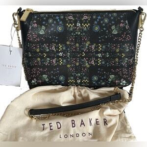 Ted Baker Black Floral Women's Bag NWT and dust bag